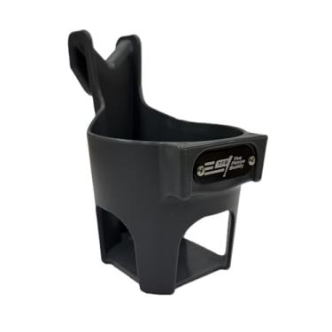 Imagem de Suporte de garrafa de água cinza para cerca | Suporte de copo e suporte | Comporta produtos Stanley, Yeti, Gatorade | Organizador de abrigos de beisebol e softball, empilhável para armazenamento fácil