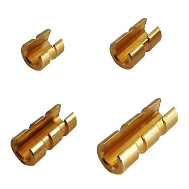 Imagem de ZOEKO Acessórios para tiro com arco e flecha de latão, pontas de ancoragem para arco recurvo e composto (8 peças) (ID: 0,3 cm, OD: 0,6 cm, comprimento: 1,6 cm)