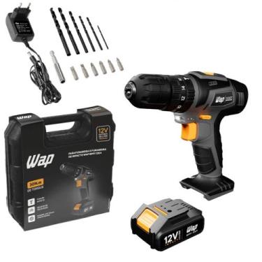Imagem de Parafusadeira E Furadeira A Bateria 12V WAP BPFI 12K4 LI-ION - WAP PRO