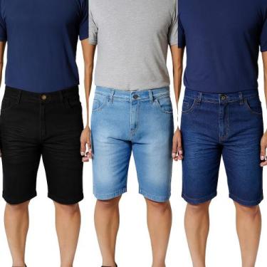 Imagem de Bermuda Jeans Masculina Lycra Elastano  Barata Atacado Direto da Fabri