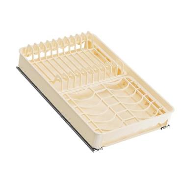 Imagem de Bothyi Organizador de armário retrátil, suporte para tampa de panela, resistente, decorativo, embaixo da pia, escorredor de pratos, gaveta deslizante para