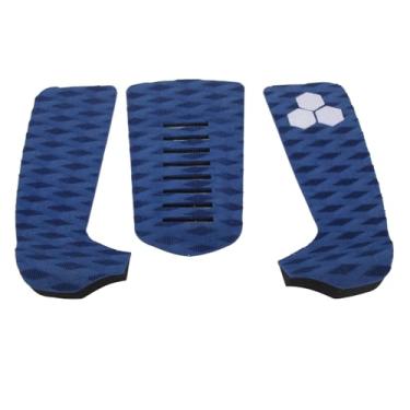Imagem de Surf Deck Taction Pad Eva Anti Slip Slip Grip Grip Padrable Surfboard Deck Pad para Longboard Paddleboard Yacht 3 Pack (Azul)