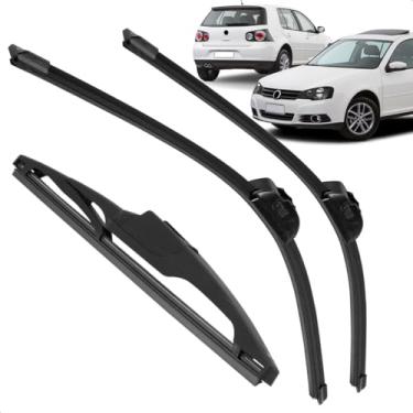 Imagem de Kit Completo 3 Palhetas Limpador Parabrisa Silicone Golf 2007 a 2014