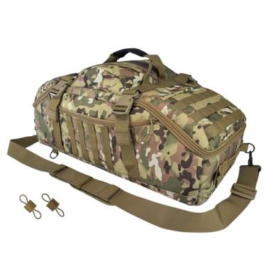 Imagem de EASY BW Mochila de viagem grande de 65 L, mochila tática militar, mochila de 3 dias para esportes ao ar livre, caminhadas, acampamento com sistema Molle, CP Camo