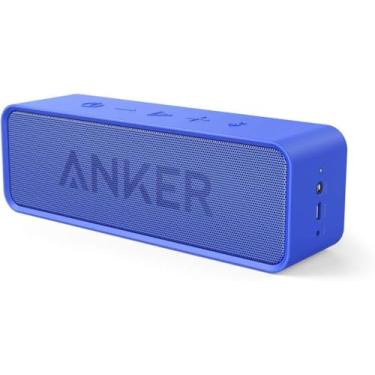 Imagem de Anker Alto-falante Soundcore Bluetooth com 24 horas de reprodução, alcance de Bluetooth de 1,8 m e microfone embutido, alto-falante sem fio portátil com baixa distorção harmônica e som superior - azul