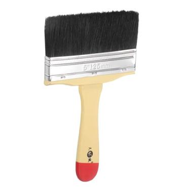 Imagem de HARFINGTON Pincéis de pintura pequenos 12,4 cm de tinta plana e lascas naturais com cabo de madeira para pintura de arte faça você mesmo, móveis, cercas de armário, deck, parede, porta, acabamento em