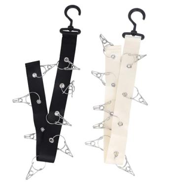 Imagem de 2un. Cinto Exposição Brinquedos, 66,5cm Display Suspenso Pelúcias com Corrente para Organizar Bichos de Pelúcia em Portas Parede (Preto, Branco Quebrado)