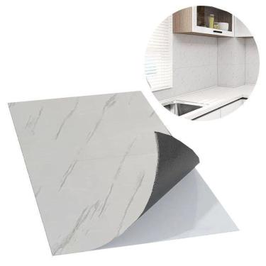 Imagem de Kit 10 Placas Autocolantes Adesivo Branco Brilhoso 60X30