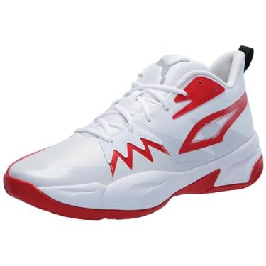 Imagem de PUMA Tênis de basquete masculino Genetics, Puma Branco - vermelho para todos os tempos, 38