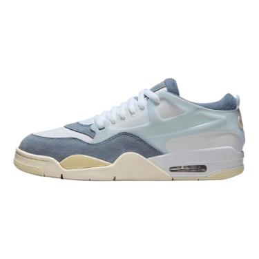 Imagem de Tênis masculino Air Jordan 4 RM (FQ7939-101, branco/azul difuso/ardósia cinza/rosa prisma), Branco/azul difuso/ardósia cinza/rosa prisma, 39