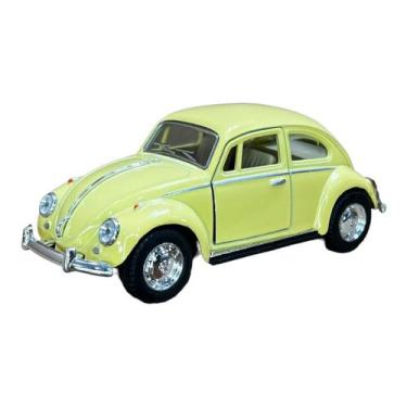 Imagem de Miniatura Volkswagen Fusca 1967 Amarelo Metal 1:32 - Kinsmart