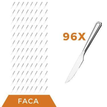 Imagem de Jogo Restaurante 96 Pçs Faca Inox Reforçada Casa / Bar - PRATICASA, Si