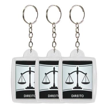 Imagem de Kit De 10 Chaveiros 3x4cm Para Festa De Formatura Direito Advogado - R