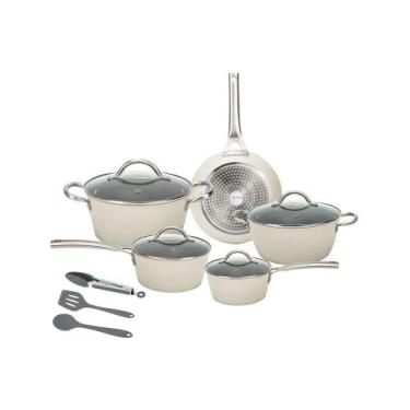 Imagem de Jogo de Panelas Neuhaus Ceramic Prime 8 Peças Off White, Off White, 8 