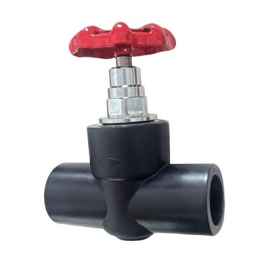 Imagem de Ｂｅｓｇａ Válvula de Corte de água Vermelha com Alça Redonda PE, Válvula de Parada Fácil de Instalar, Grande para Bomba de Esgoto, de Irrigação, Piscina, DN32