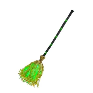 Imagem de Rrlihjgu Vassoura Flutuante Halloween Que Se Move | Vassoura de Bruxa Animada Flutuante Assustadora,Acessórios Para Festas Com E Luz Para Decoração Casa Jardim
