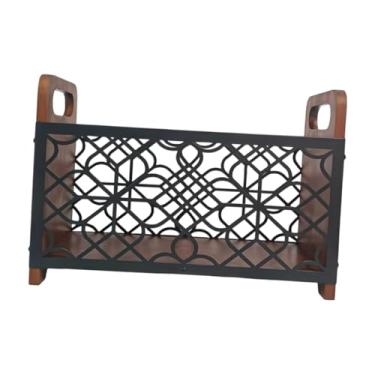 Imagem de Fenteer Porta-revistas, organizador de correspondência, porta-arquivos versátil, porta-revistas, cesta de armazenamento de arquivos para jornais, livros e, Geometria