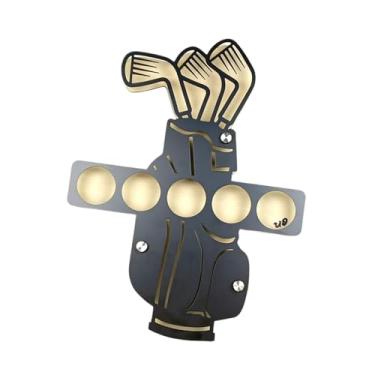 Imagem de simhoa Suporte de exibição de bola de golfe para parede, acessório de golfe, presente para golfistas, para homens, suporte de armazenamento de arte em ferro,