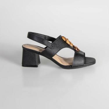 Imagem de A Sandália Salto Alto Feminina Modare 7172127 Preto, Preto, Napa float