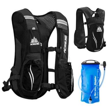 Imagem de JEELAD Mochila de colete de hidratação, mochila de corrida e ciclismo com bexiga de água, para homens e mulheres (preta (5,5L) - com bexiga de água de 2L, tamanho único)