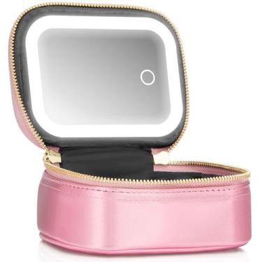 Imagem de Bolsa de maquiagem Extrei Gent Small Travel com espelho e luz feminina