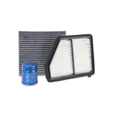 Imagem de Filtro de ar do motor 17220-5BA-A00 e filtro de óleo 15400-PLM-A02 e filtro de ar de cabine 80292-TF0-G01 adequado para Honda Civic 2.0L Gas 2023-2025 HR-V 2.0L Gas 2.0L
