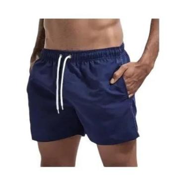 Imagem de Calções de Banho Masculinos Respiráveis e de Secagem Rápida com Bolsos