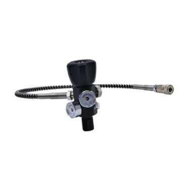 Imagem de KiBcsLic Adaptador de estação de enchimento de válvula Kit de válvula de inflação Adaptador de mergulho fácil de usar Enchimento e desinflagem rápidos para, 18unf