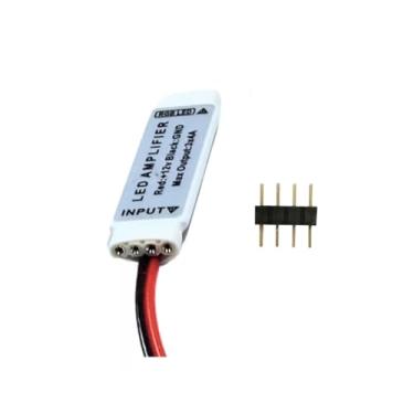 Imagem de Amplificador E Repetidor De Fita Led Rgb 5050 3528 Com Plug