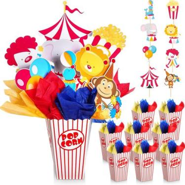 Imagem de Centros de festa Weekgrat Circus Carnival com caixa de pipoca