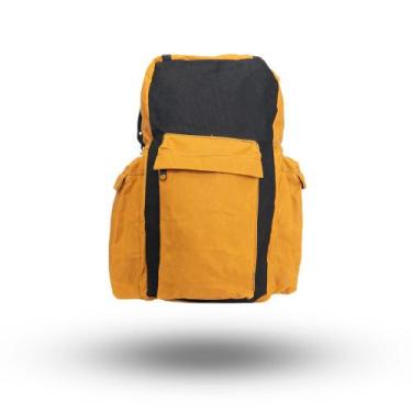 Imagem de Mochila Vertical 50Litros - Lona Encerada - MB, Amarelo com preto