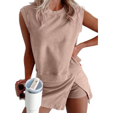 Imagem de Conjunto de saias KevaMolly, roupas de viagem femininas de verão, cinz