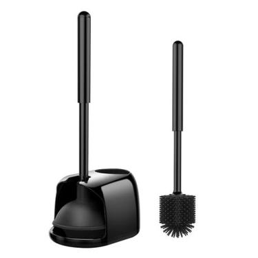 Imagem de Conjunto de pistão e escova de vaso sanitário SetSail Silicone Black