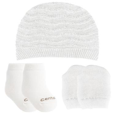 Imagem de Kit 5 Peças Conjunto Enxoval Branco Para Bebê Roupa Recem Nascido - Ce