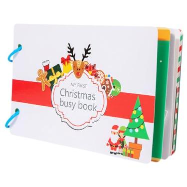 Imagem de Yunhgft Livro de Adesivos com Tema de Natal, Livro de Atividades para Presente de Aniversário, Brinquedos Educativos para Jardim de Infância