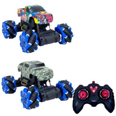 Imagem de Carrinho Controle Remoto 4x4 Off Road Com 7 Funções Super Rápido Recarregavel Luzes LED e Efeitos Sonoros Brinquedo Para Crianças (Colorido)