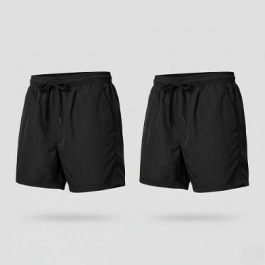 Imagem de Kit 2 Bermudas Masculina Shorts Elastano Tactel Academia - Long Life, 