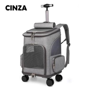 Imagem de Bolsa Mochila com Rodinhas Lorben para Transporte de Pets Cães Gatos, 