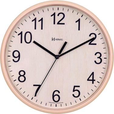 Imagem de Relogio Parede Herweg 660082 324 Redondo 25,5cm Pinus