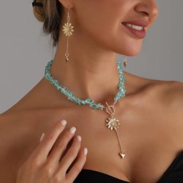 Imagem de Colar de cristal e flor de vidro de fada da floresta, corrente em camadas boêmia, para donzela delicada, presente de joia de pescoço delicado