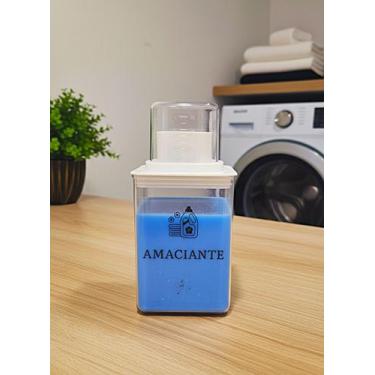 Imagem de Kit Dispensers Lavanderia 1,3L Amaciante, Alvejante, Sabão em Pó - Par