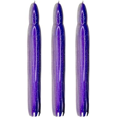 Imagem de Saias de lula de 21,6 cm iscas de pesca iscas de polvo Hoochie para água doce e salgada (3 saias) (roxo e transparente)