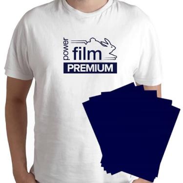 Imagem de Filme de Recorte Power Film Premium Azul Marinho A4 – 10 Folhas Vinil HTV Termocolante para Tecido - Termotransfer para Plotter de Recorte