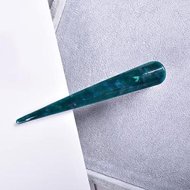 Imagem de Grampo de cabelo feminino durável prendedor de cabelo de metal antiderrapante com ácido acético grampo de cabelo grande jacaré (verde)