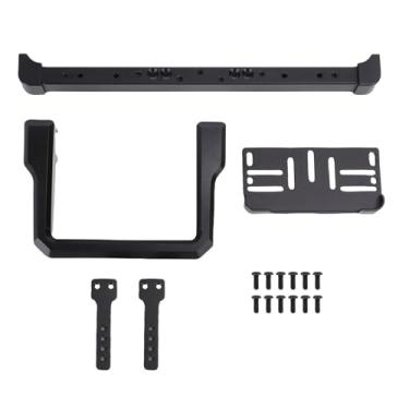 Imagem de SPYMINNPOO Amortecedor Dianteiro RC, Pára-choque de Atualização de Metal de Alta Folga Com Acabamento Jato de Areia para Carro Modelo RC LC300 (Preto)