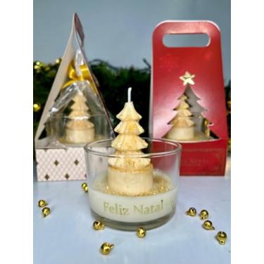 Imagem de Vela Aromática Feliz Natal Caixa Sacola Presente Lembrancinha