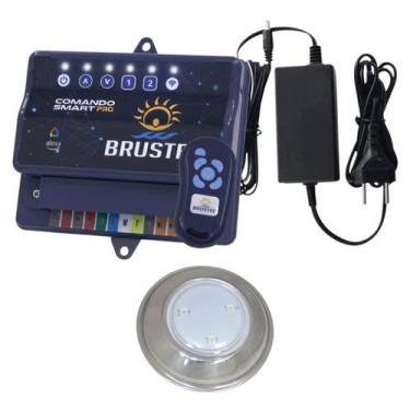 Imagem de Kit 1 hiper led rgb 6w + central de comando brustec