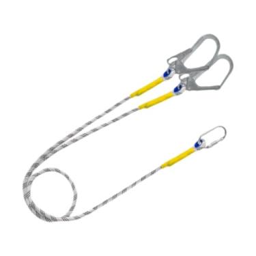 Imagem de harayaa Cordão de com corda para trabalho, cinto de protetor com mosquetão para escalada em árvores, emergência para homens e mulheres, 500 Cm