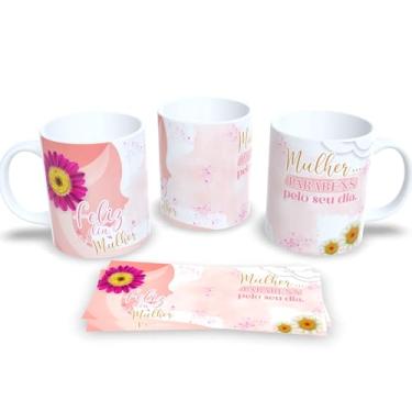 Imagem de Caneca de Porcelana Branca Dia Internacional da Mulher (Feliz dia da mulher)