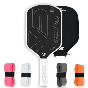 Imagem de Pickleball Paddle Carbon Fiber USAPA Approved, 16MM T700 Thermoformed Pickleball Paddle with Polypropylene Honeycomb Core, Foam Injected Edges Designed for Ultimate Spin & Consistency(White)